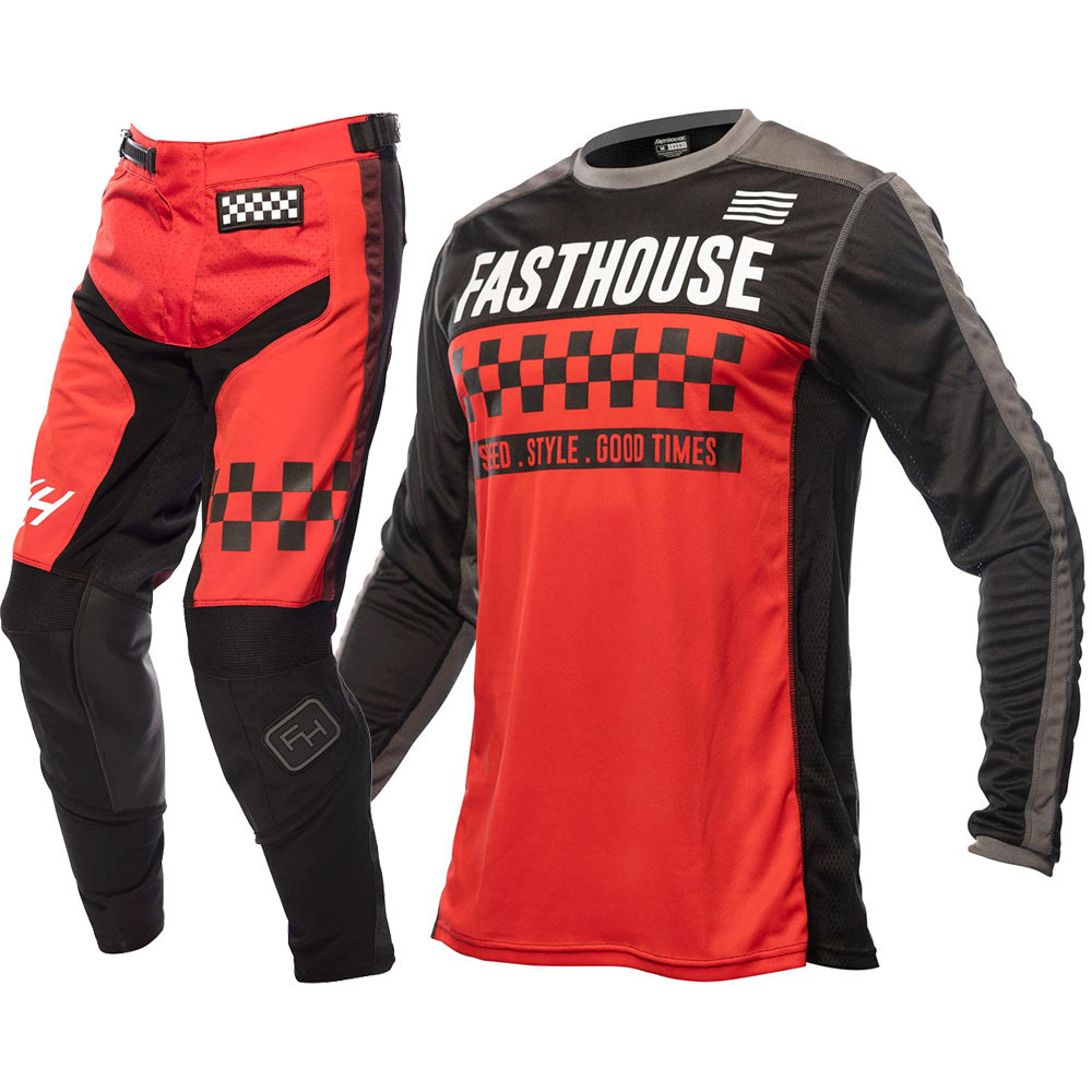 Red and black dirt on sale bike gear