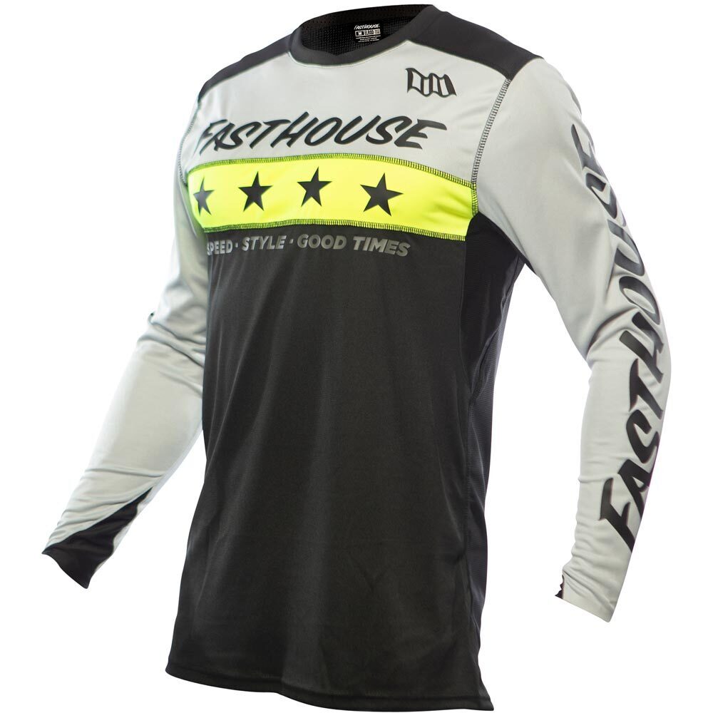 FASTHOUSE 2023 ELROD ASTRE SILVER / BLACK KIDS JERSEY