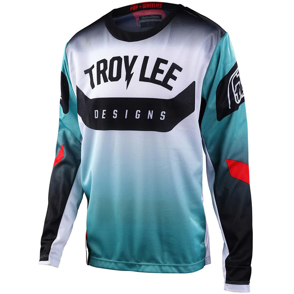 TROY LEE DESIGNS 2023 GP ARC TURQUOISE / NEON MELON KIDS JERSEY