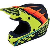 TROY LEE DESIGNS 2023 SE4 POLY WARPED YELLOW KIDS HELMET