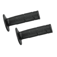 DOMINO ENDURO BLACK HALF WAFFLE GRIPS