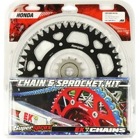 SUPERSPROX HONDA CRF450R 04-16 EK CHAIN AND BLACK ALLOY SPROCKET KIT 13T/48T