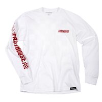 FASTHOUSE RACER LONGE SLEEVE WHITE TEE