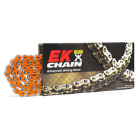 EK CHAINS 420 HEAVY DUTY ORANGE 136L RACE CHAIN