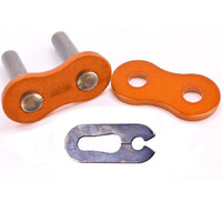 EK CHAINS 420 HEAVY DUTY ORANGE RACE CHAIN CLIP LINK