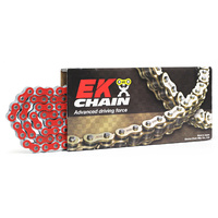 EK CHAINS 520 QX-RING HEAVY DUTY RED 120L RACE CHAIN