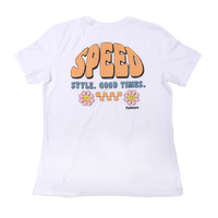 FASTHOUSE PEACHY KEEN VINTAGE WHITE WOMEN'S TEE