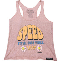 FASTHOUSE PEACHY KEEN HEATHER PEACH WOMENS CROP TANK