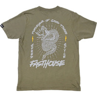FASTHOUSE VENOM LIGHT OLIVE KIDS TEE SHIRT