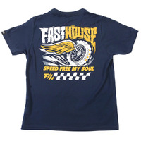 FASTHOUSE HIGH ROLLER MIDNIGHT NAVY KIDS TEE SHIRT