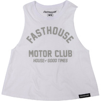 FASTHOUSE BRIGADE WHITE WOMEN'S CROP TANK