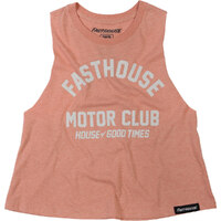 FASTHOUSE BRIGADE HEATHER PEACH WOMEN'S CROP TANK
