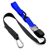 KUSTOM HARDWARE BLACK / BLUE 38MM SNAP HOOK TIE DOWNS