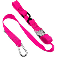 KUSTOM HARDWARE PINK / PINK 38MM SNAP HOOK TIE DOWNS