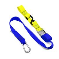KUSTOM MX TIE DOWN 38MM SNAP HOOK - BLUE/YELLOW LOOP