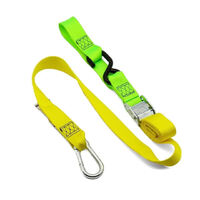 KUSTOM MX TIE DOWN 38MM SNAP HOOK - BLACK/YELLOW LOOP