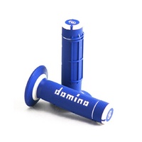 DOMINO MX A020 BLUE/WHITE HALF WAFFLE GRIPS