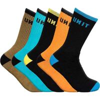 UNIT REACT BAMBOO MULTI 5PK SOCKS