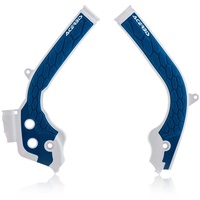 ACERBIS KTM/HUSQVARNA 16-19 X-GRIP WHITE/BLUE FRAME GUARDS