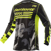 FASTHOUSE GRINDHOUSE RIOT BLACK / HI VIZ JERSEY