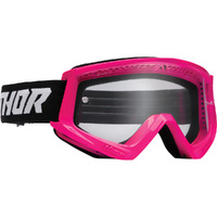 THOR COMBAT RACER FLURO PINK / BLACK KIDS GOGGLES