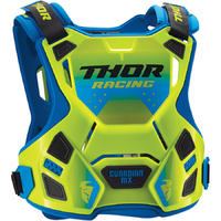 THOR GUARDIAN MX FLO GREEN/BLUE KIDS BODY ARMOUR - S/M