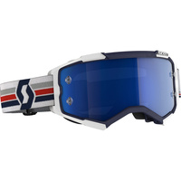 SCOTT FURY BLUE/WHITE ELECTRIC BLUE CHROME GOGGLES