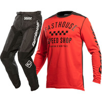 FASTHOUSE 2023 CARBON RED / BLACK KIDS GEAR SET