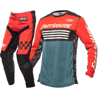 FASTHOUSE 2023 GRINDHOUSE OMEGA RED / WHITE / BLUE KIDS GEAR SET