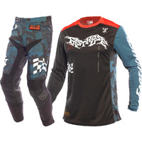 FASTHOUSE 2023 GRINDHOUSE BEREMAN BLACK / INFRARED KIDS GEAR SET