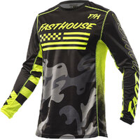 FASTHOUSE GRINDHOUSE RIOT BLACK / HI VIZ KIDS JERSEY