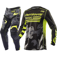 FASTHOUSE GRINDHOUSE RIOT BLACK / HI VIZ KIDS GEAR SET