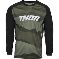 THOR 2022 TERRAIN GREEN CAMO OFFROAD JERSEY