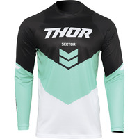 THOR 2022 SECTOR CHEV BLACK / MINT KIDS JERSEY