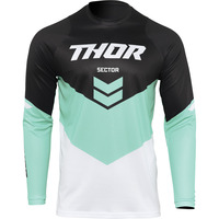 THOR 2022 SECTOR CHEV BLACK / MINT KIDS JERSEY
