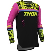 THOR 2027 SPORTMODE PUNKD BLACK / FUCHSIA KIDS JERSEY