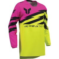 THOR 2027 LAUNCHMODE SHOCKIE ACID / FUCHSIA KIDS JERSEY