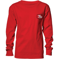 THOR YOUTH SCRIPT LONG SLEEVE RED TEE
