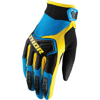 THOR SPECTRUM BLUE/BLACK/YELLOW KIDS GLOVES