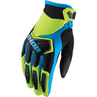 THOR SPECTRUM GREEN/BLACK/BLUE KIDS GLOVES