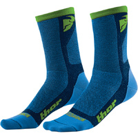 THOR DUAL SPORT COOL BLUE/GREEN SOCKS