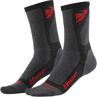 THOR DUAL SPORT COOL CHARCOAL/RED SOCKS