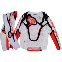 TROY LEE DESIGNS 2025 GP PRO MEMBRANE WHITE / INFRA RED KIDS GEAR SET