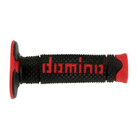 DOMINO A260 DIAMOND BLACK / RED MX GRIPS