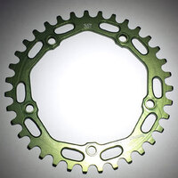 RENNEN 5 BOLT 110 THREADED GREEN 35T CHAINRING