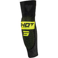 SHOT RACE GEAR AIRLIGHT 2.0 BLACK / NEON YELLOW ELBOW GUARDS