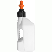 TUFF JUG 10L WHITE/ORANGE RIPPER CAP FUEL CAN