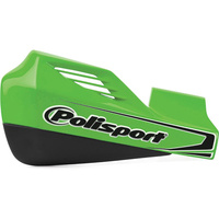 POLISPORT MX ROCKS GREEN HAND GUARDS W/MOUNT KIT