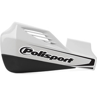 POLISPORT MX ROCKS WHITE HAND GUARDS W/MOUNT KIT