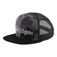 TROY LEE DESIGNS CAMO BLACK/SILVER TRUCKER SNAPBACK